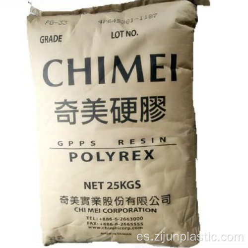 Gránulos Virgin GPPS Material de plástico Chimei PG-33